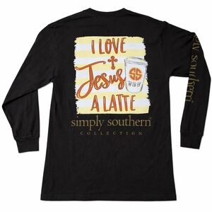 Simply Southern Med Black Long Sleeve Tee Graphic